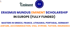 (Fully funded) EMINENT Scholarship for 2025/27 by Erasmus Mundus