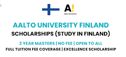 Scholarships at Aalto University Finland 2025/26 (Study in Finland)