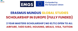 (Fully funded) Scholarship for Erasmus Mundus Global Studies 2025/27